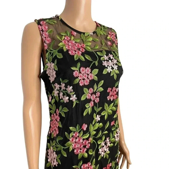 Calvin Klein Floral Embroidered Sheath Dress size 8 - Picture 3 of 11
